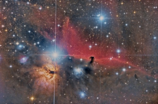 Horsehead and Flame Nebulae